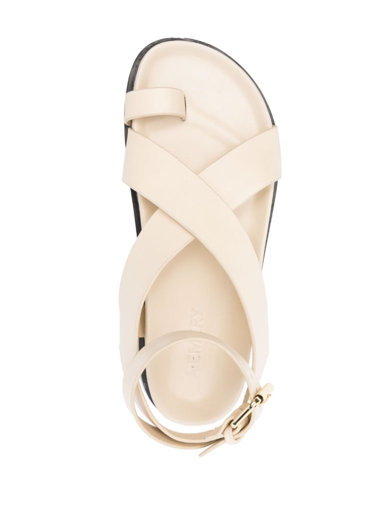 White the Jalen Leather Sandals
