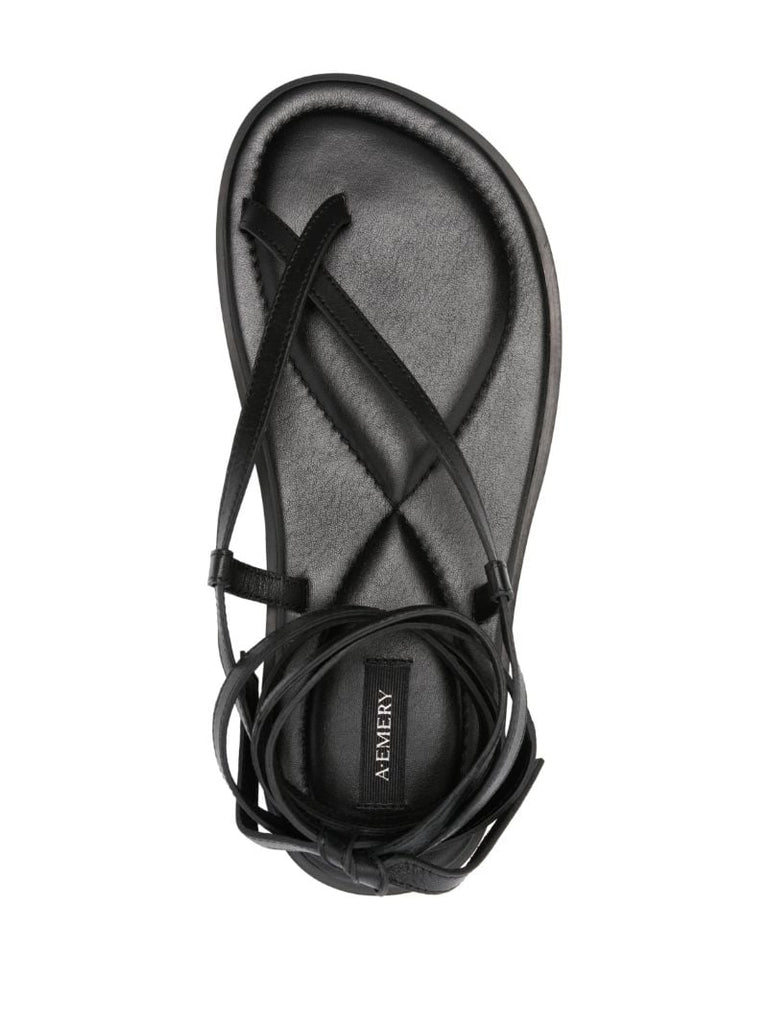 Black the Elliot Leather Sandals