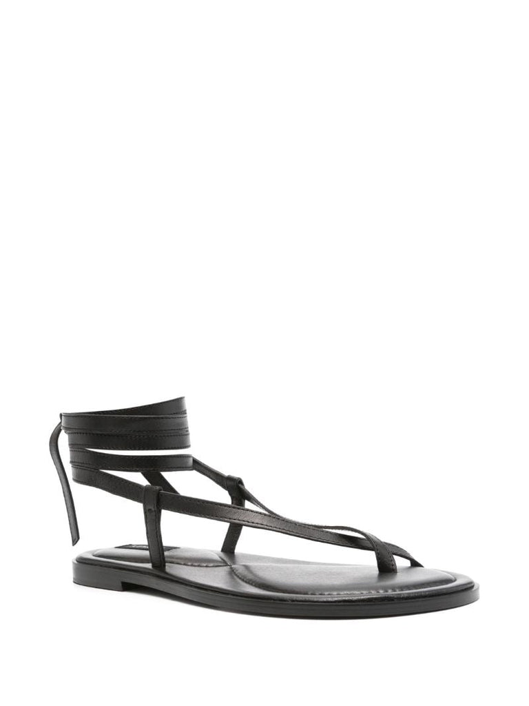 Black the Elliot Leather Sandals