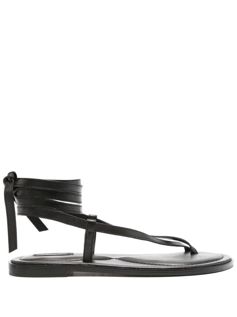Black the Elliot Leather Sandals