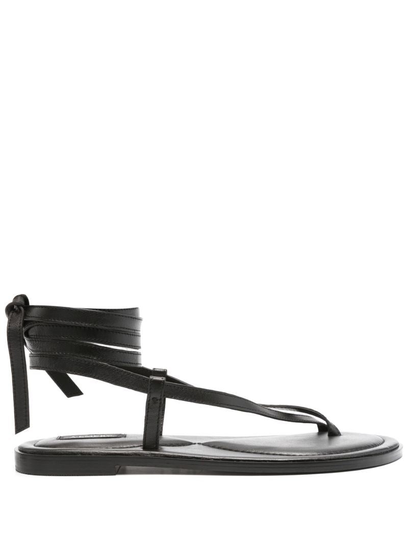 Black the Elliot Leather Sandals