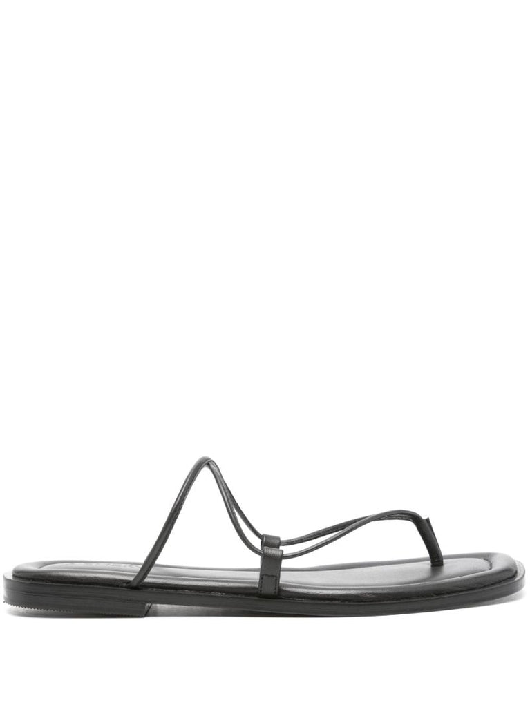 Black the Nodi Leather Sandals