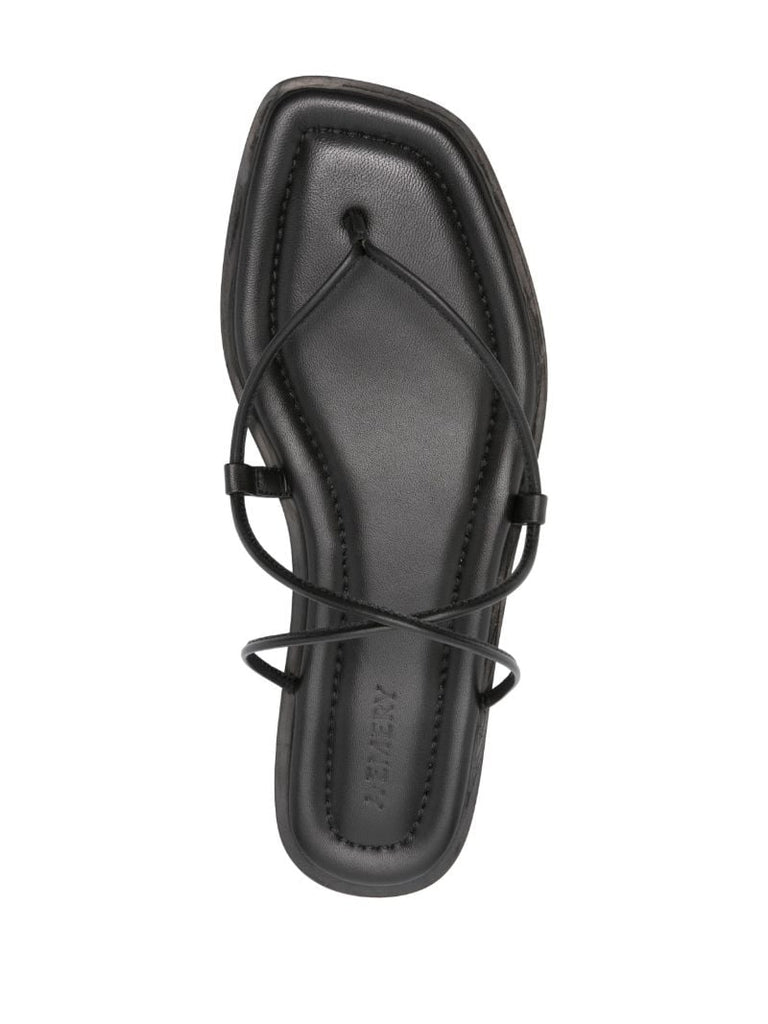 Black the Nodi Leather Sandals