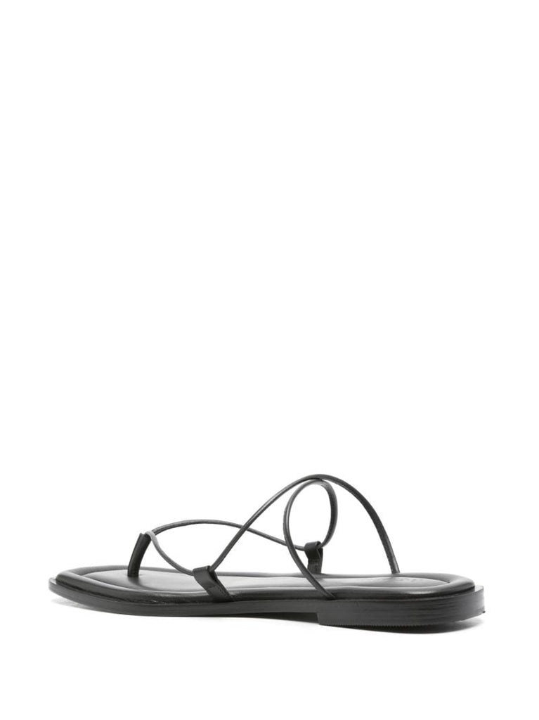 Black the Nodi Leather Sandals