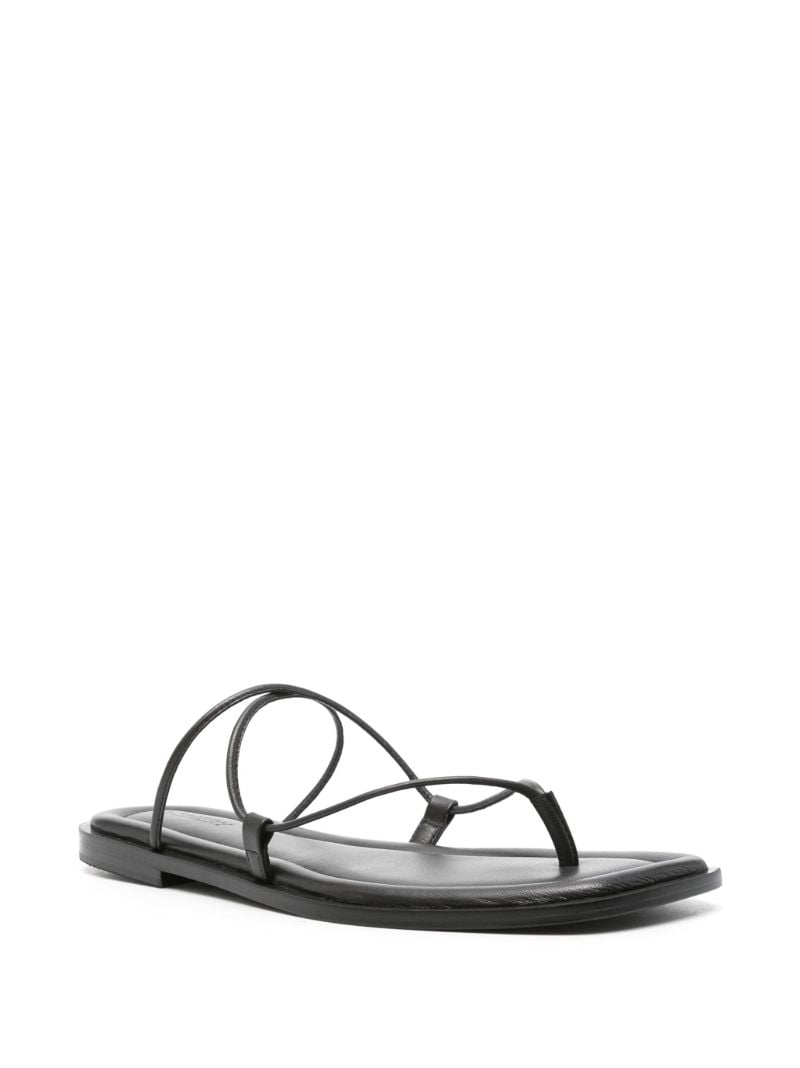 Black the Nodi Leather Sandals