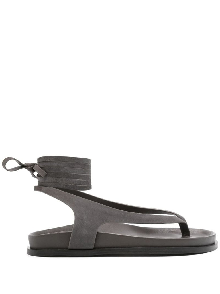Grey the Shel Suede Sandals