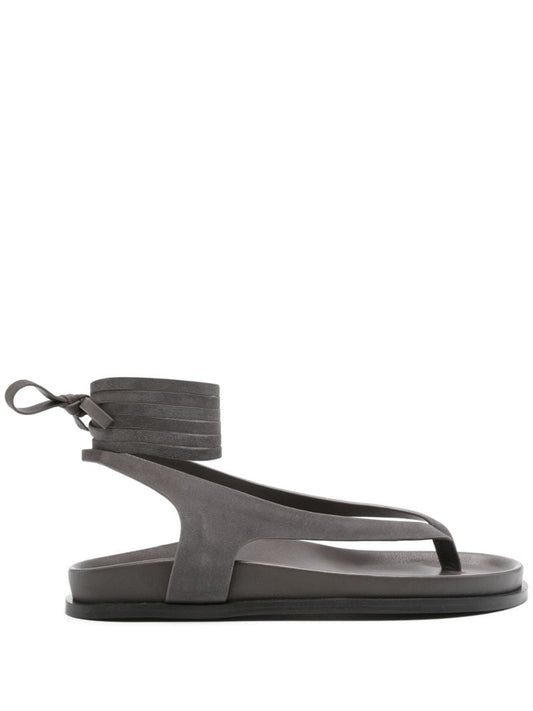 Grey the Shel Suede Sandals