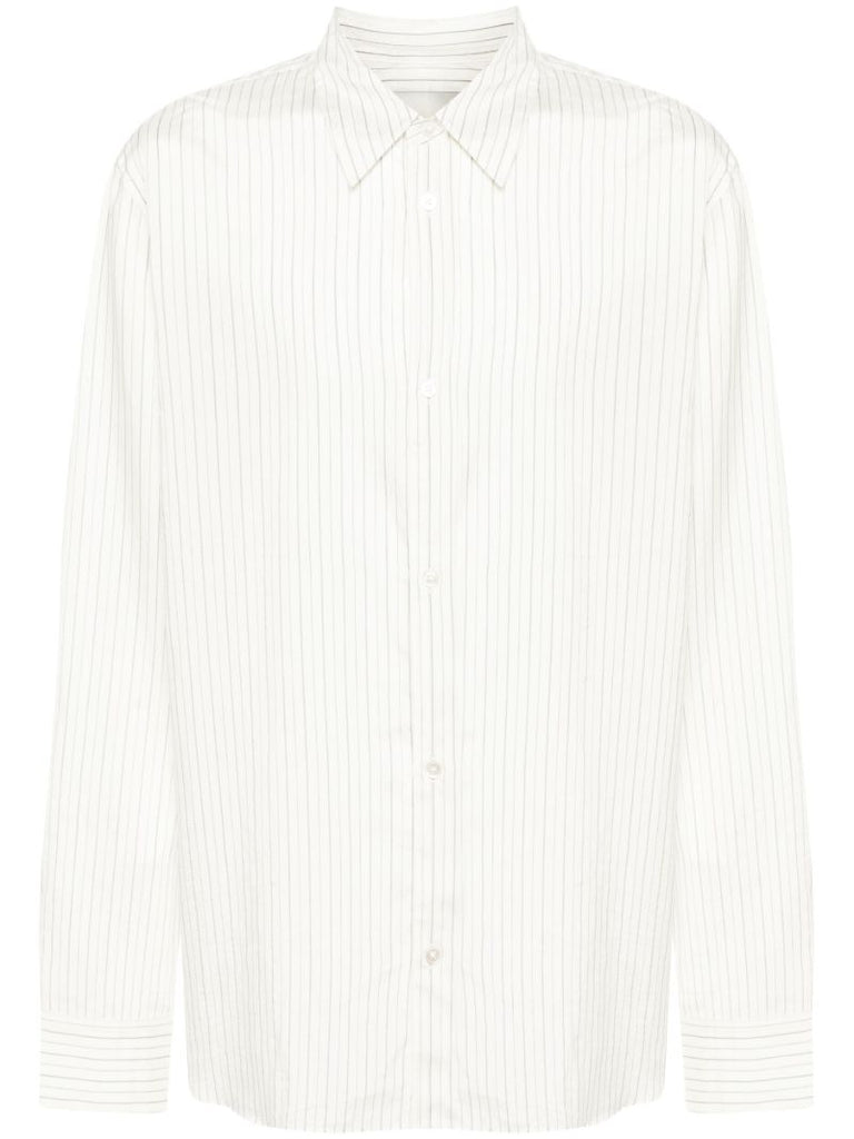 White View Striped Silk Shirt