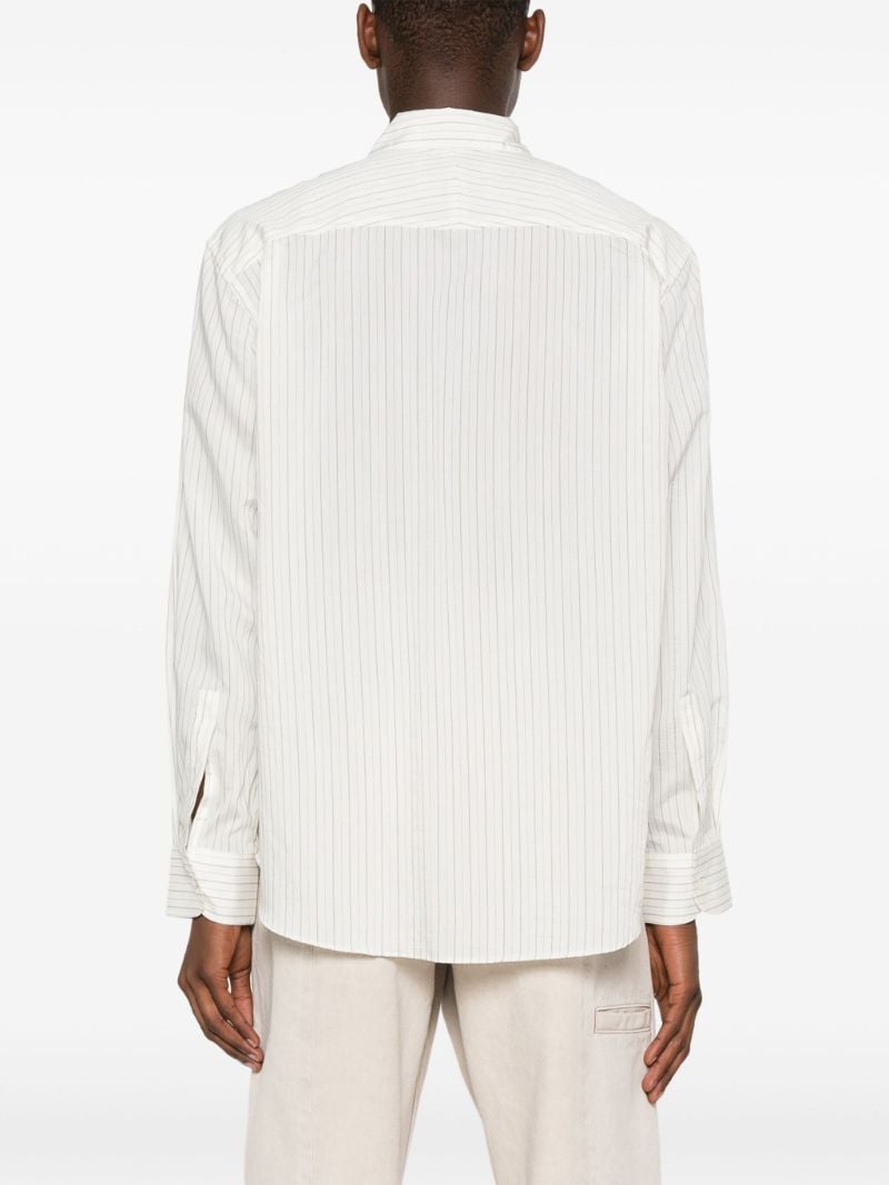 White View Striped Silk Shirt