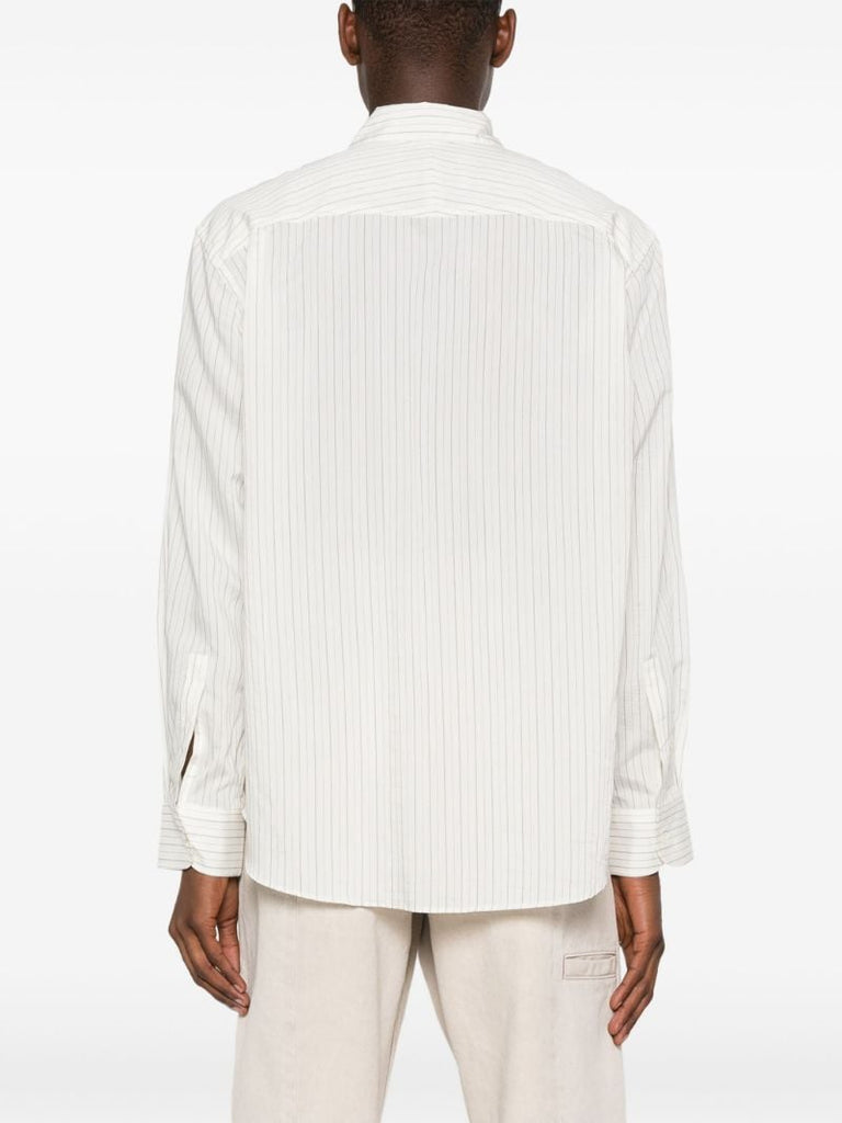 White View Striped Silk Shirt