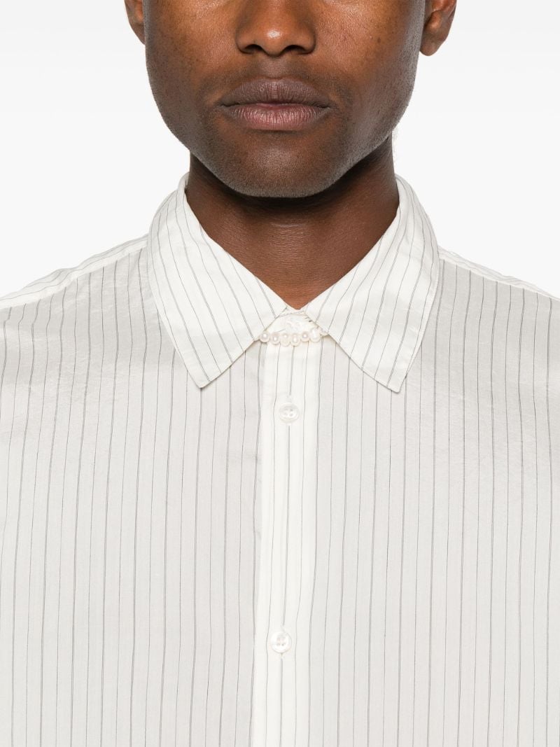 White View Striped Silk Shirt