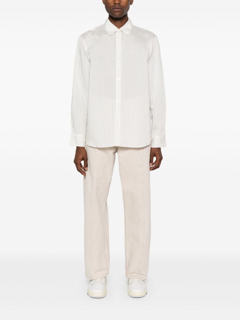 White View Striped Silk Shirt