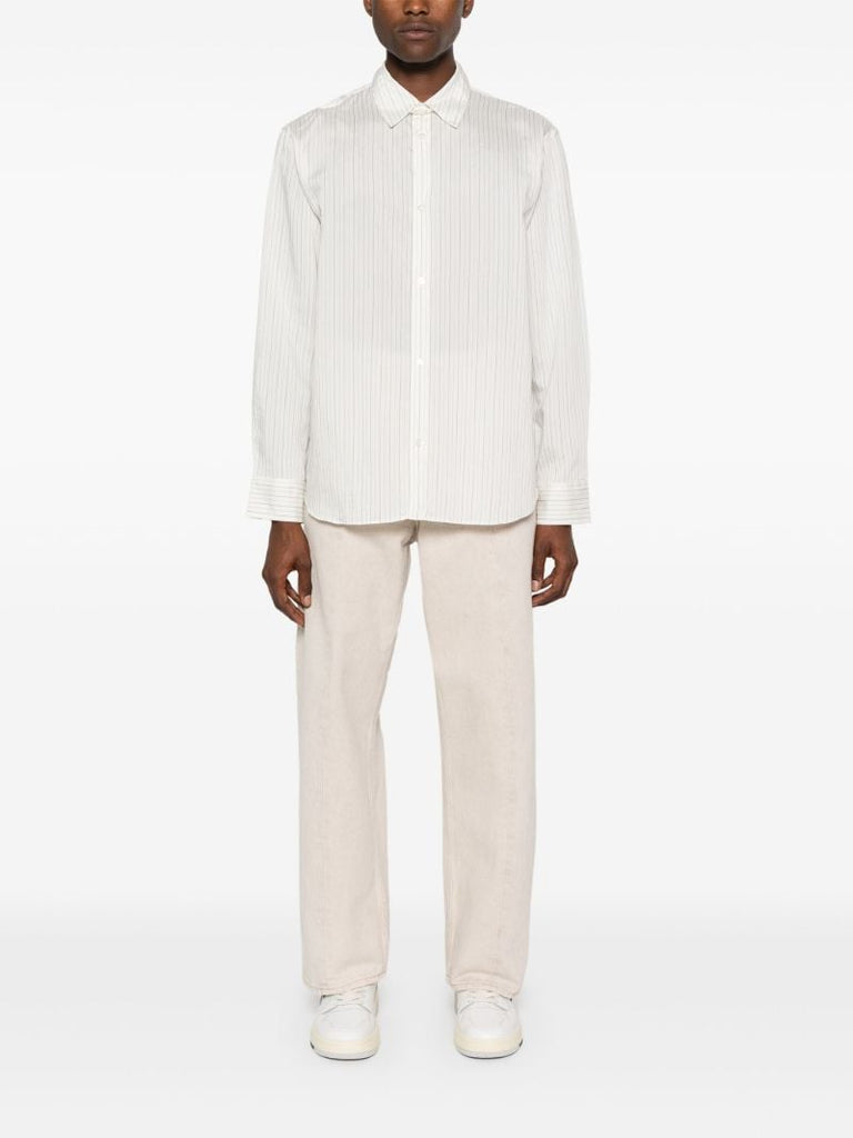 White View Striped Silk Shirt
