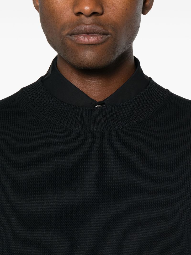 Blue Kami Crew-neck Paper Sweater