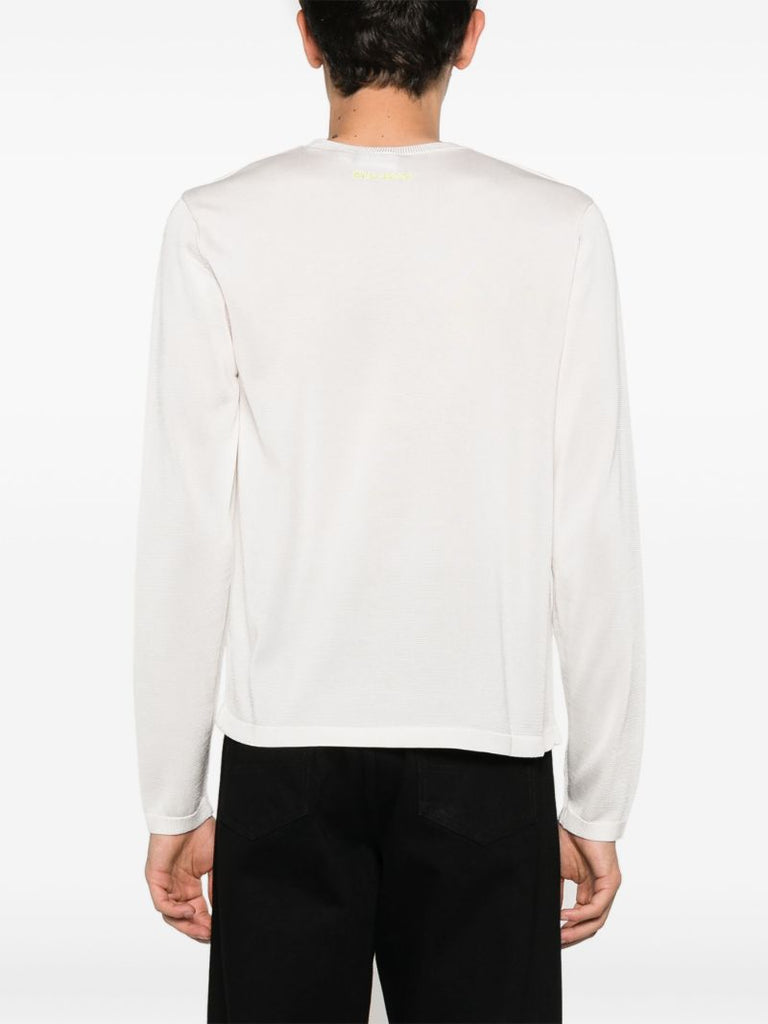 White 3-stripes Crew-neck Sweater
