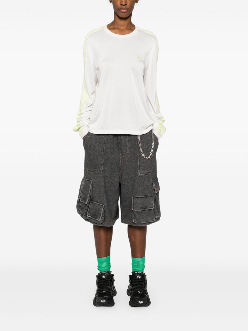 White 3-stripes Crew-neck Sweater