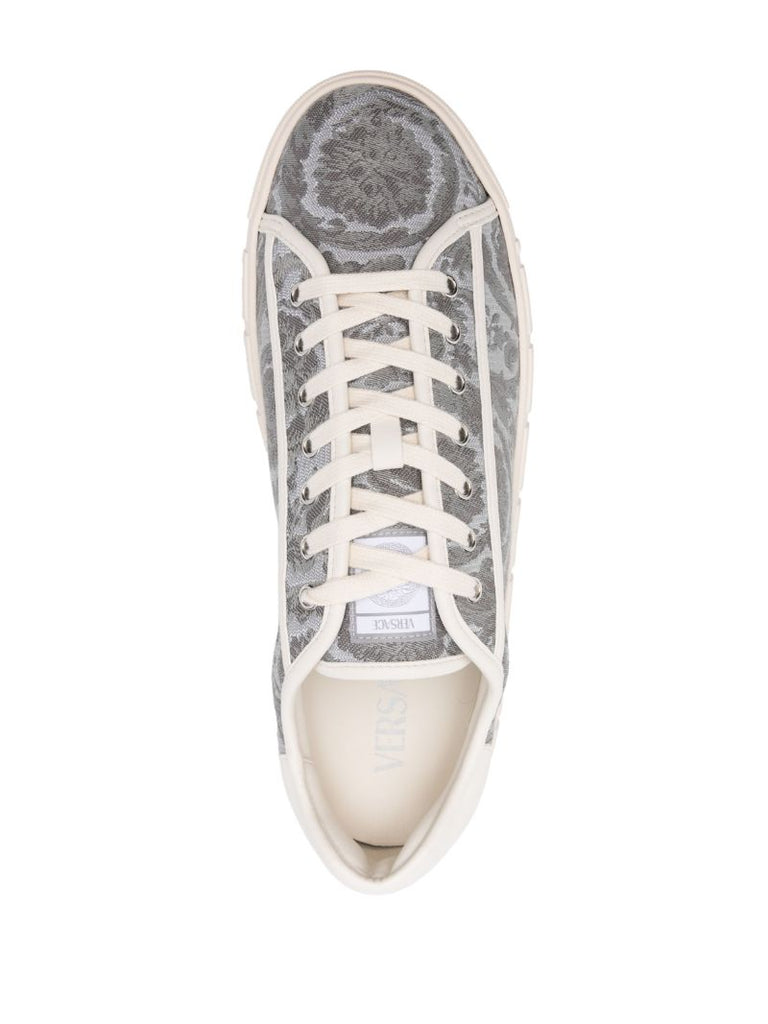 Grey Barocco Grecca Sneakers