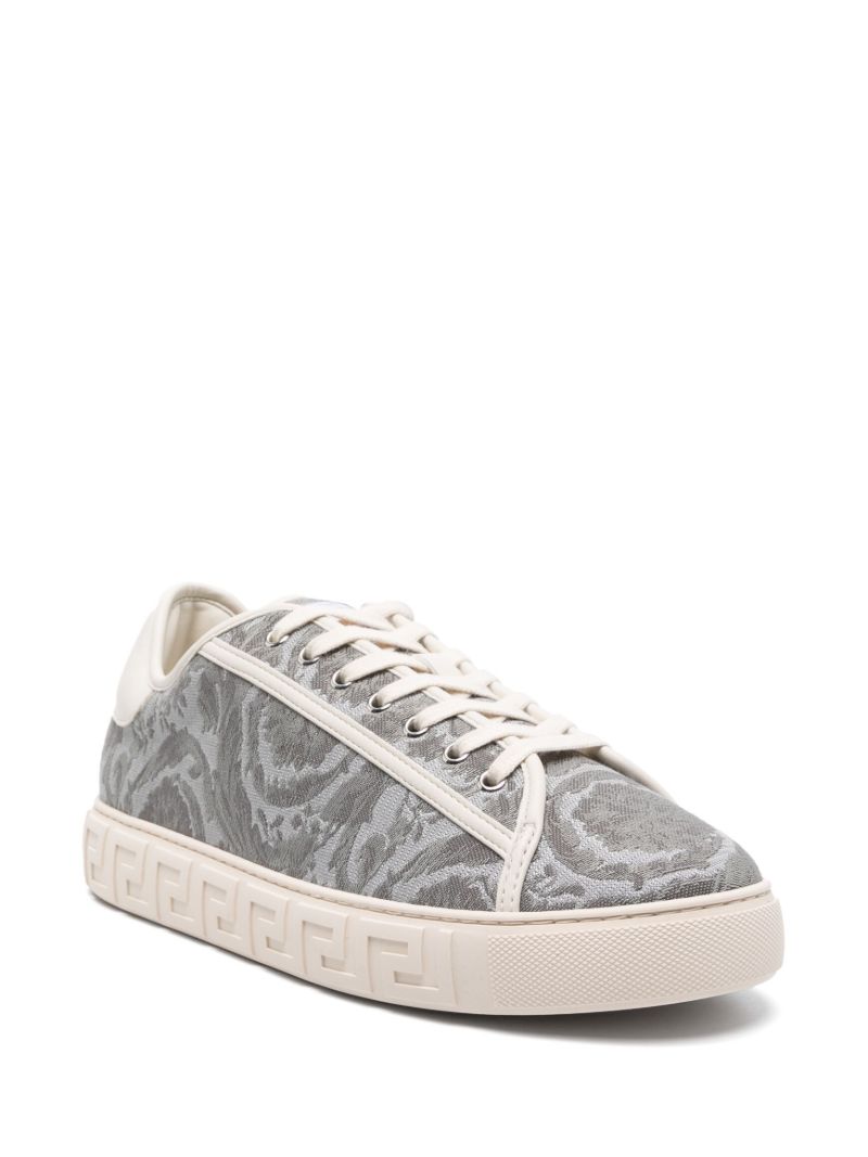 Grey Barocco Grecca Sneakers