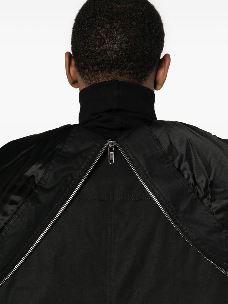 Black Organic Cotton Hooded Parka
