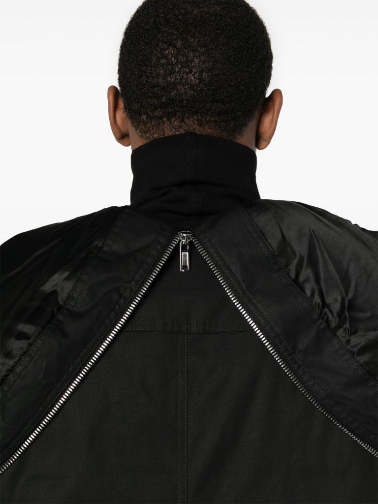Black Organic Cotton Hooded Parka