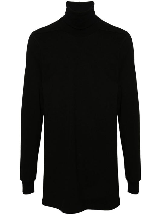 Black Organic Cotton Roll-neck Sweater