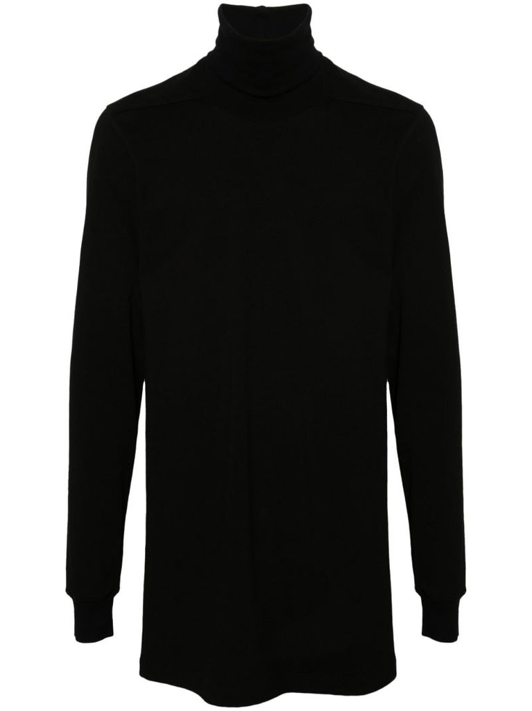 Black Organic Cotton Roll-neck Sweater