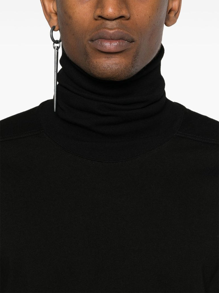 Black Organic Cotton Roll-neck Sweater
