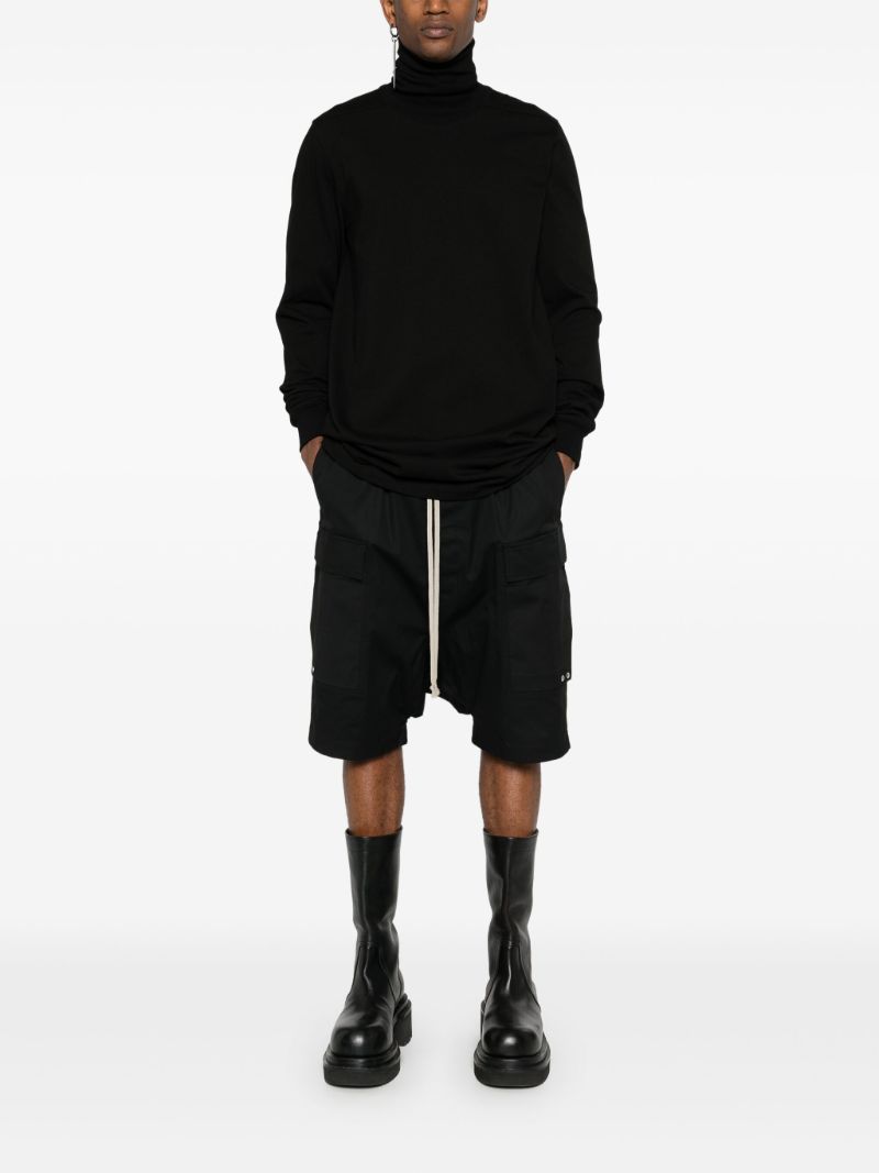 Black Organic Cotton Roll-neck Sweater