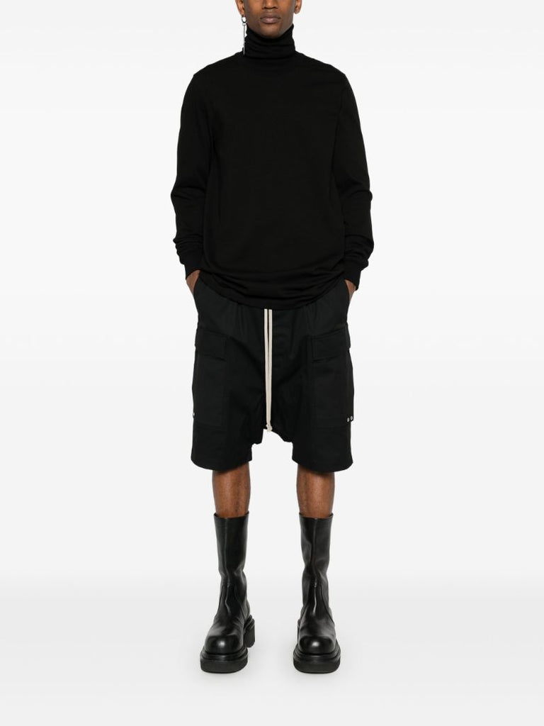 Black Organic Cotton Roll-neck Sweater