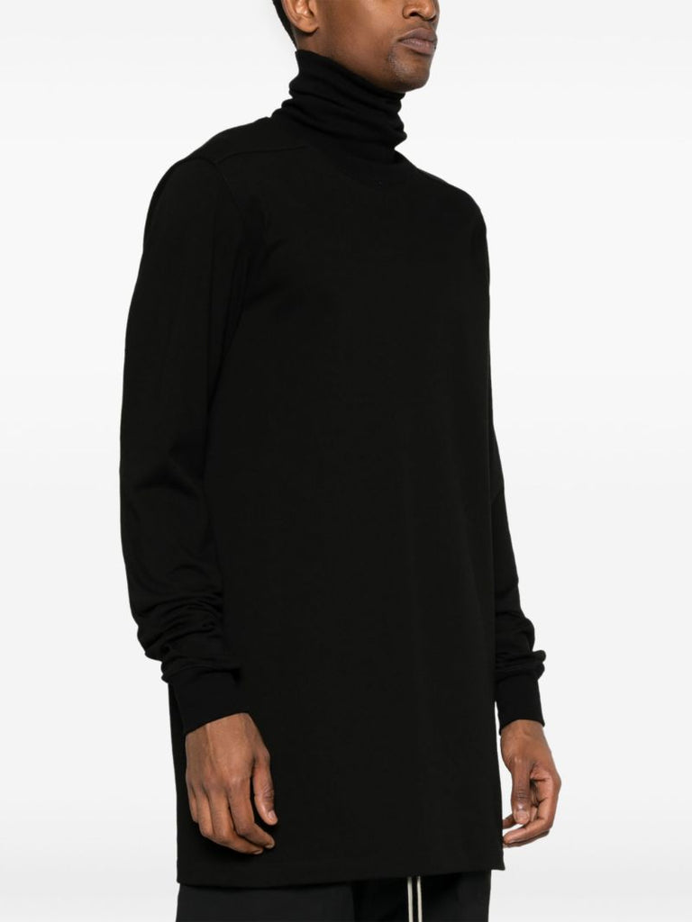 Black Organic Cotton Roll-neck Sweater