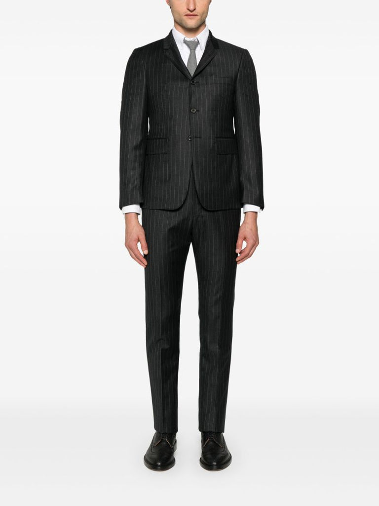 Grey Pinstriped Wool Trousers