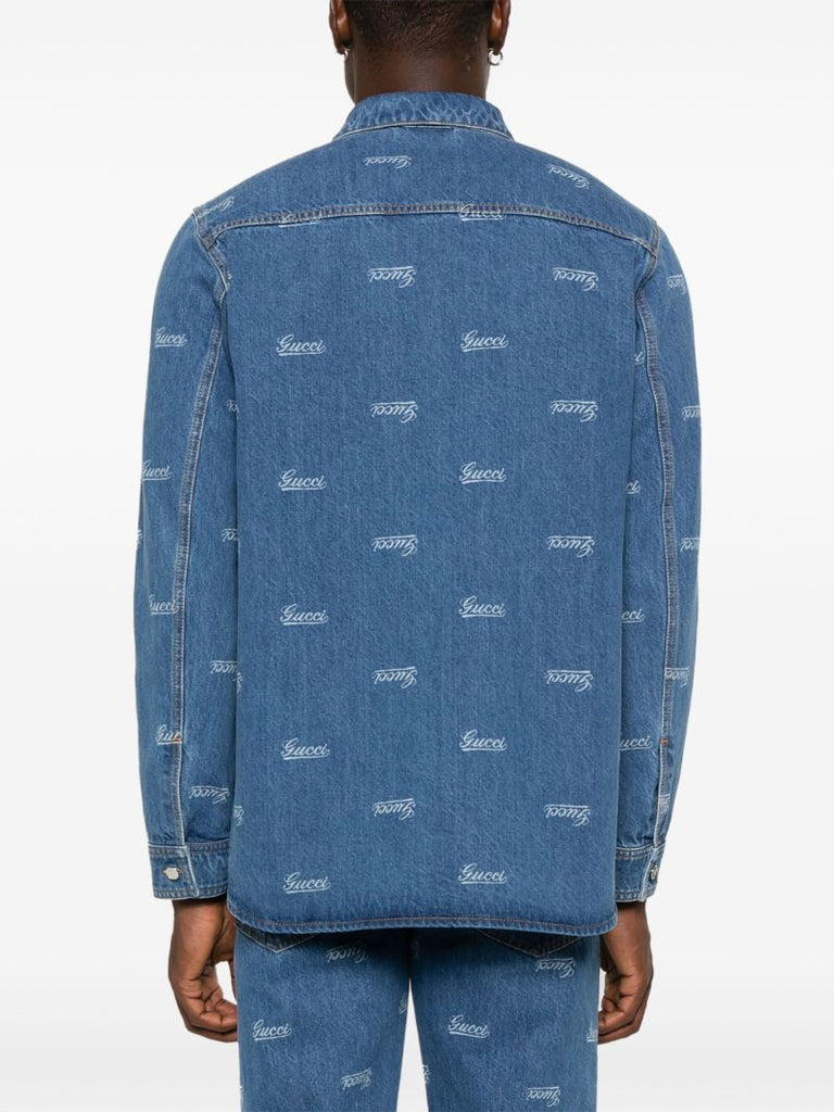 Blue Logo-lasered Denim Jacket