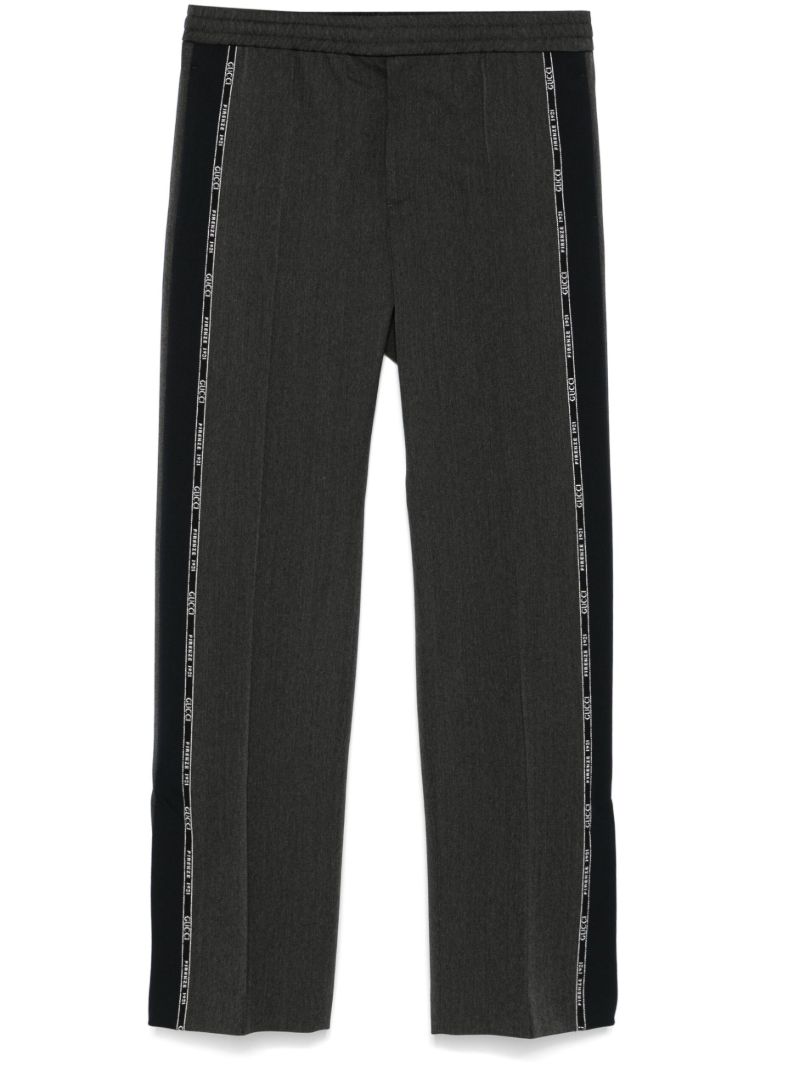 Grey Logo-tape Trousers
