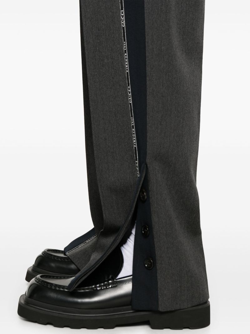 Grey Logo-tape Trousers