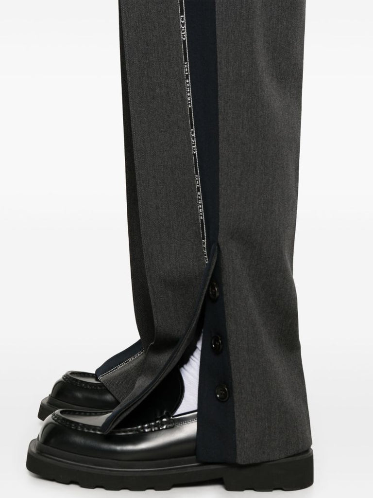 Grey Logo-tape Trousers