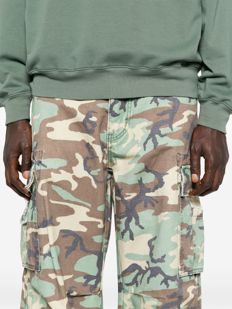 Green Camouflage-print Trousers