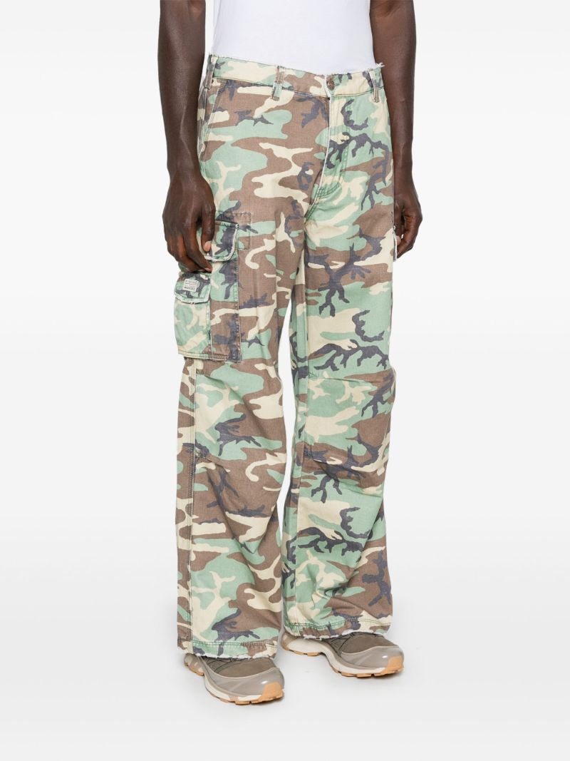 Green Camouflage-print Trousers