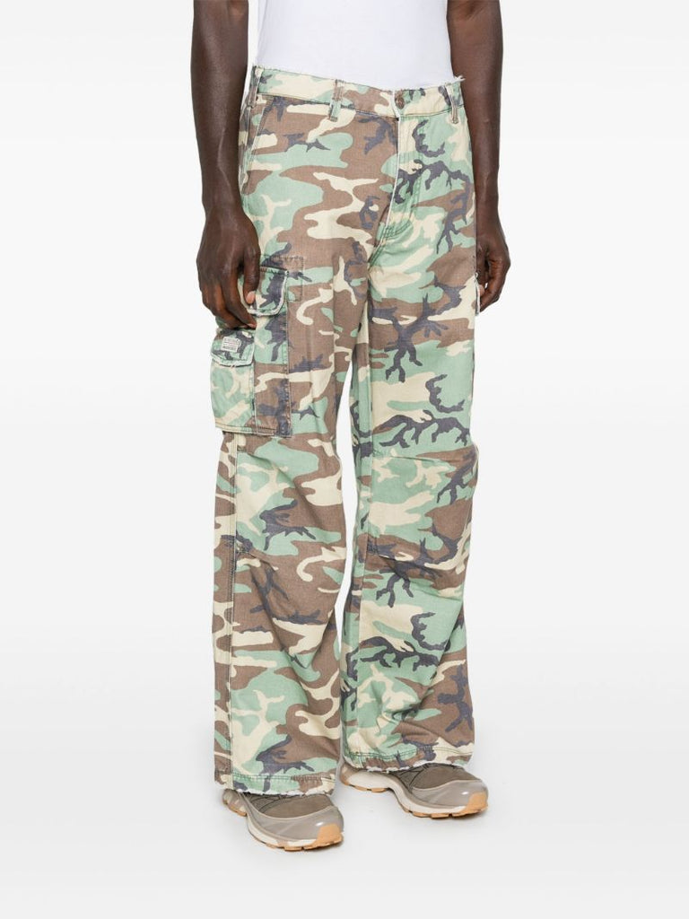 Green Camouflage-print Trousers