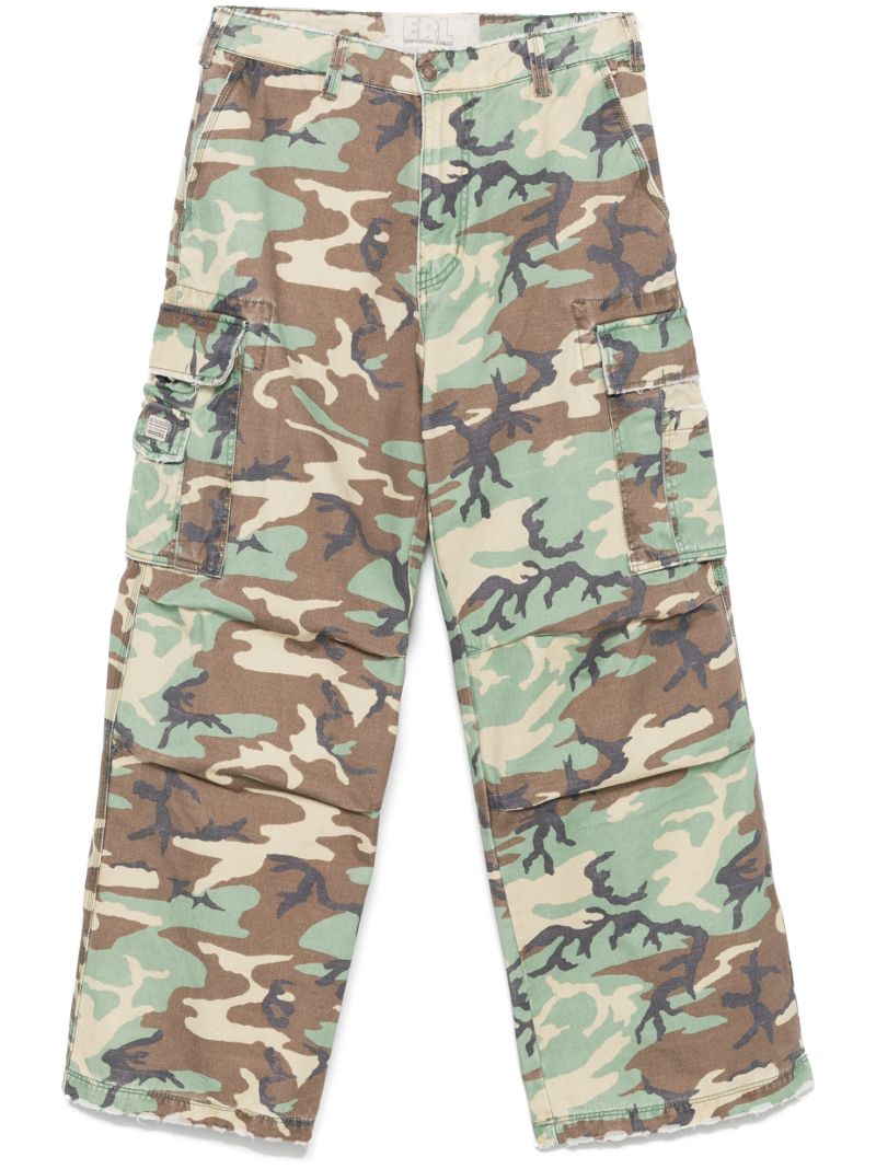 Green Camouflage-print Trousers