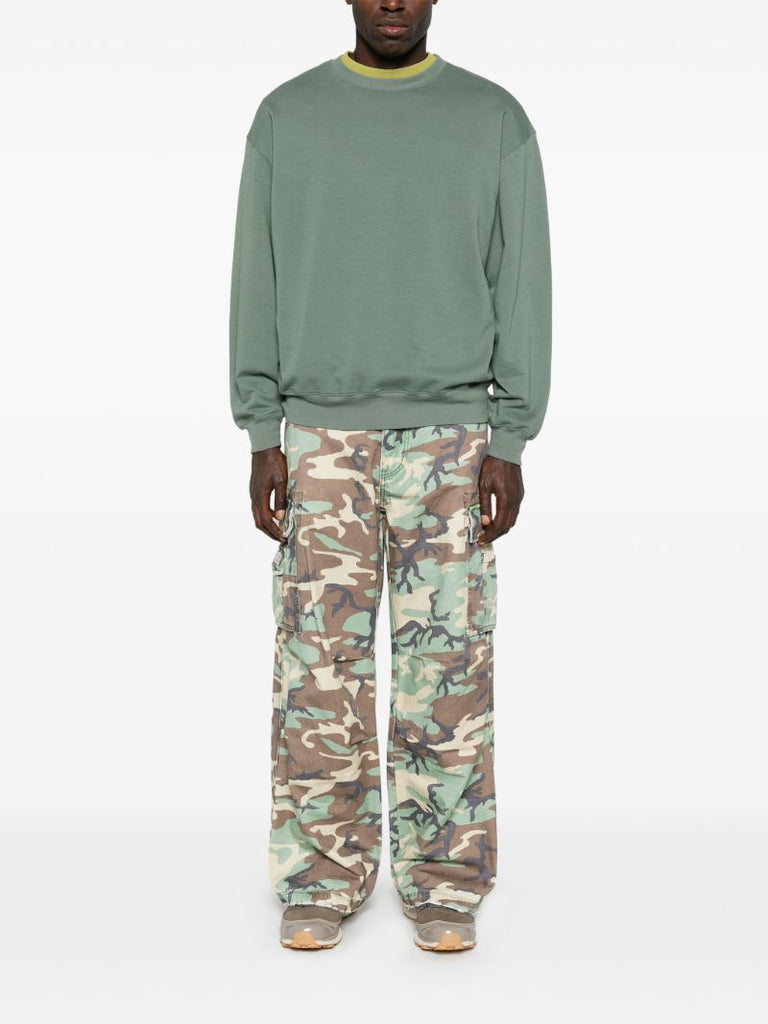 Green Camouflage-print Trousers