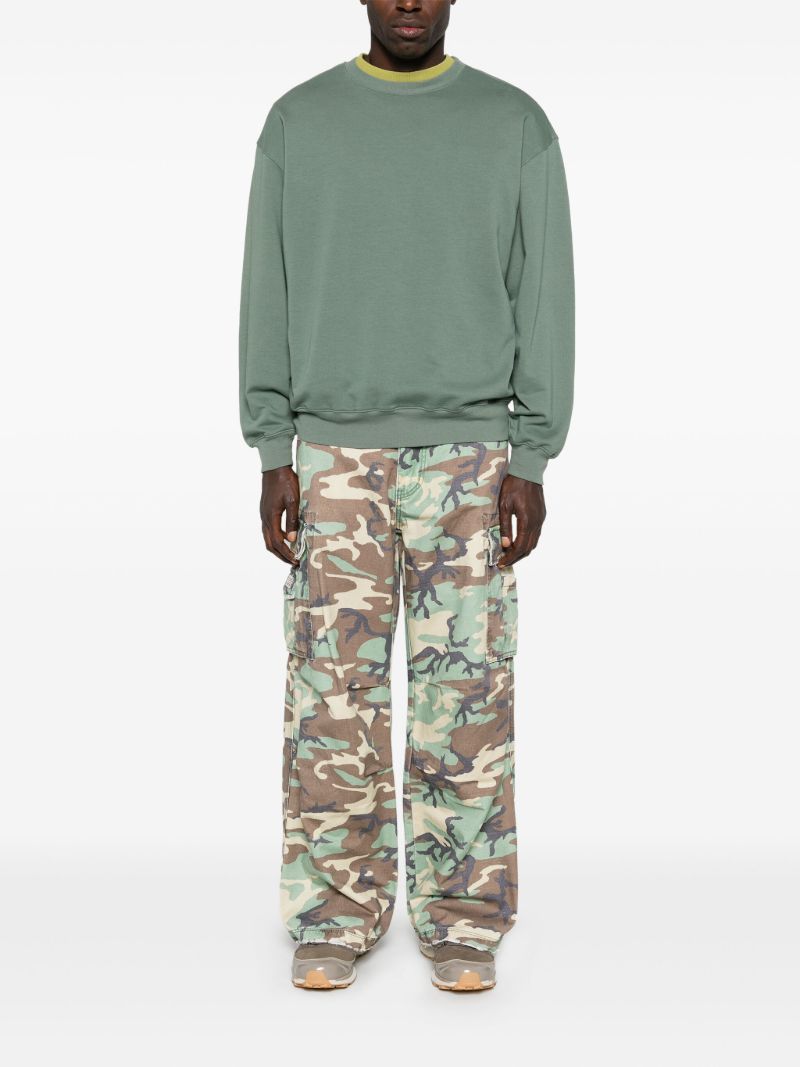 Green Camouflage-print Trousers