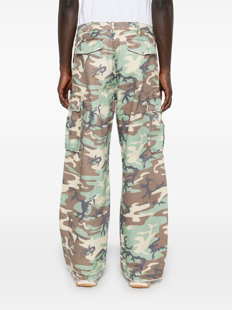 Green Camouflage-print Trousers