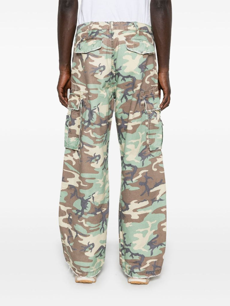 Green Camouflage-print Trousers