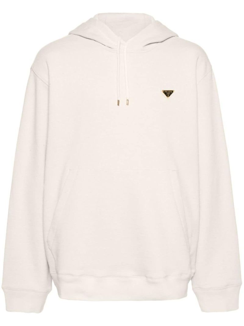Neutral Triangle-logo Cotton Hoodie