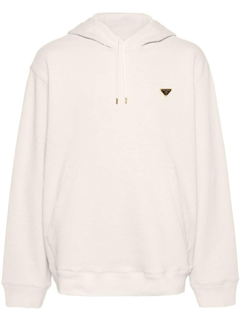 Neutral Triangle-logo Cotton Hoodie
