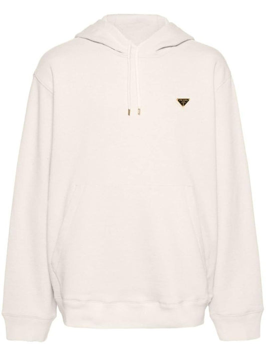 Neutral Triangle-logo Cotton Hoodie