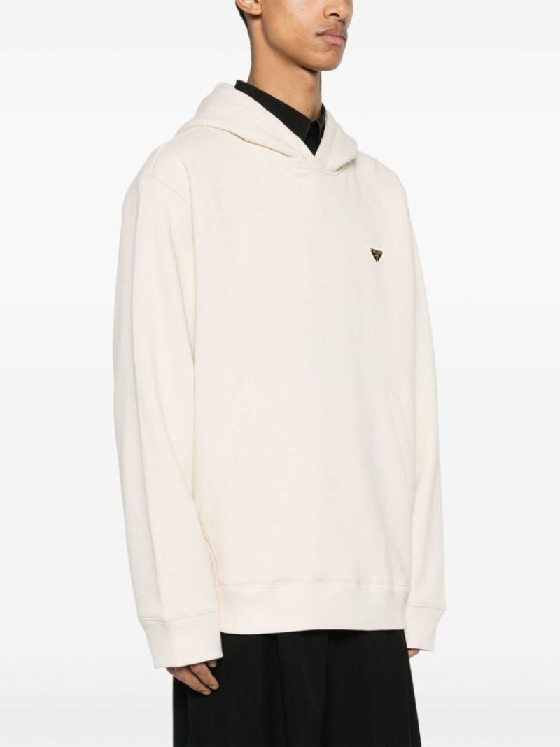 Neutral Triangle-logo Cotton Hoodie