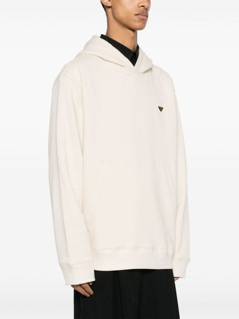 Neutral Triangle-logo Cotton Hoodie