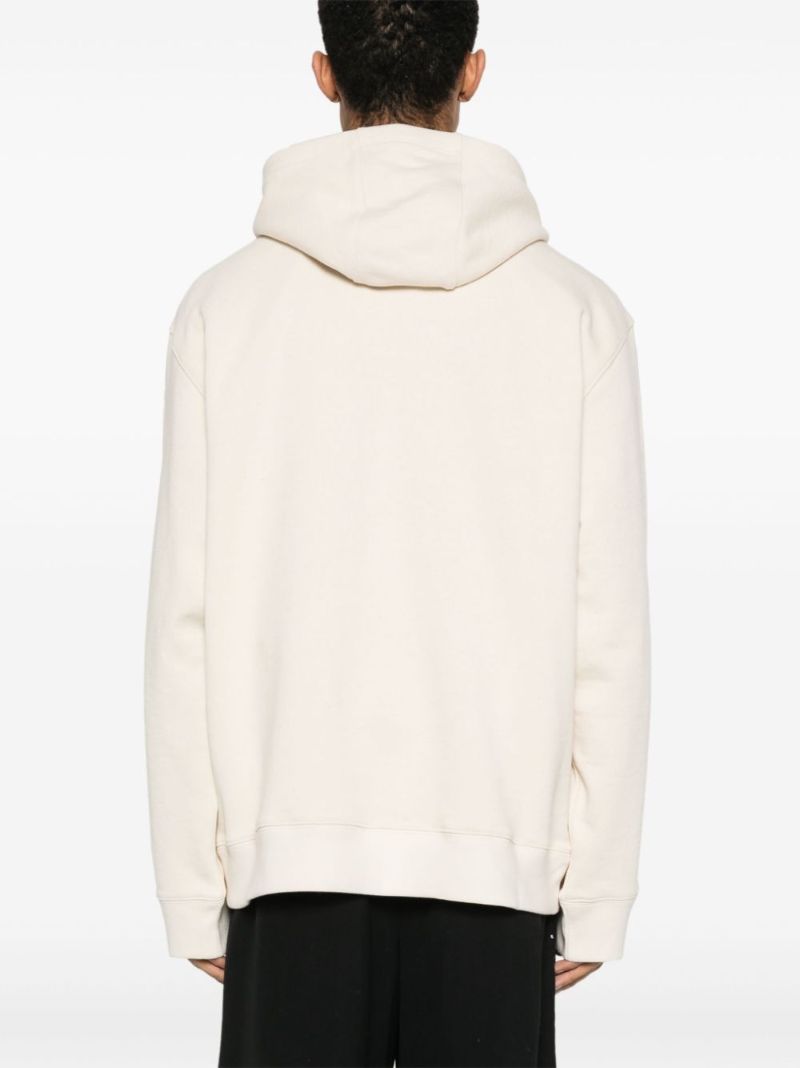 Neutral Triangle-logo Cotton Hoodie