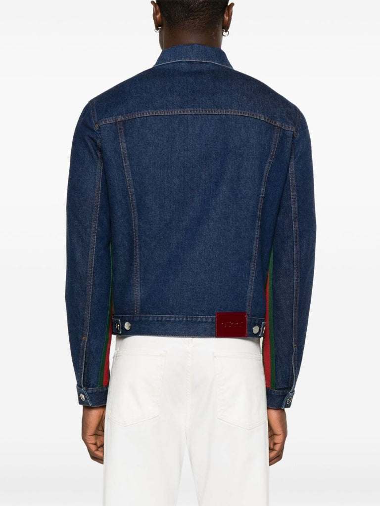 Blue Web-stripe Denim Jacket